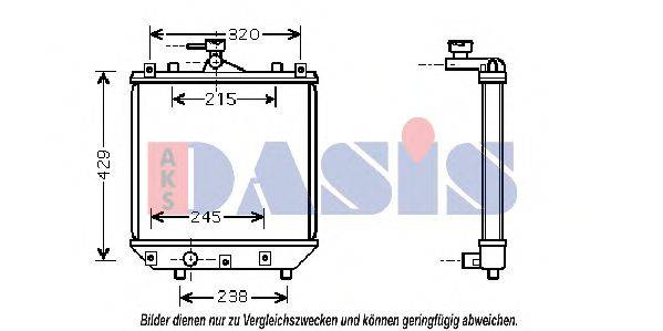 AKS DASIS 322004N Радіатор, охолодження двигуна