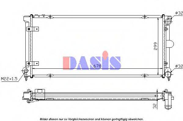 AKS DASIS 330170N Радіатор, охолодження двигуна