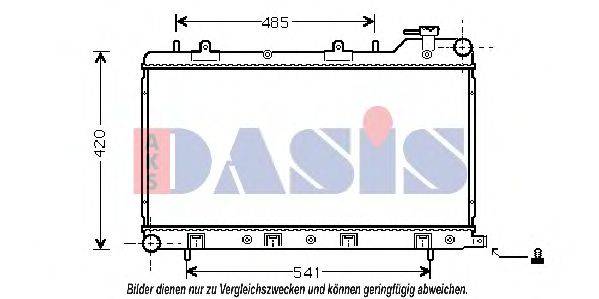 AKS DASIS 350015N Радіатор, охолодження двигуна