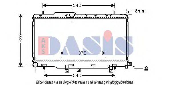 AKS DASIS 350027N Радіатор, охолодження двигуна