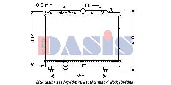 AKS DASIS 370004N Радіатор, охолодження двигуна