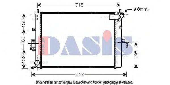 AKS DASIS 370029N Радіатор, охолодження двигуна