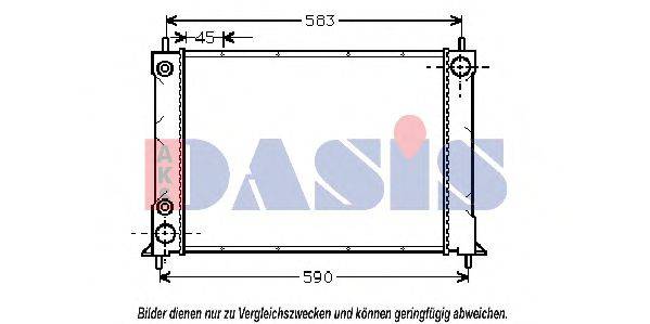 AKS DASIS 370310N Радіатор, охолодження двигуна