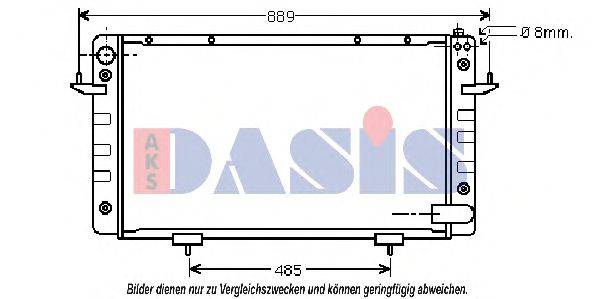 AKS DASIS 370440N Радіатор, охолодження двигуна