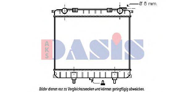 AKS DASIS 370610N Радіатор, охолодження двигуна