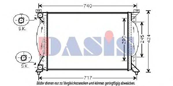 AKS DASIS 480029N Радіатор, охолодження двигуна