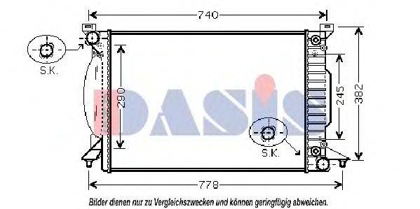 AKS DASIS 480040N Радіатор, охолодження двигуна