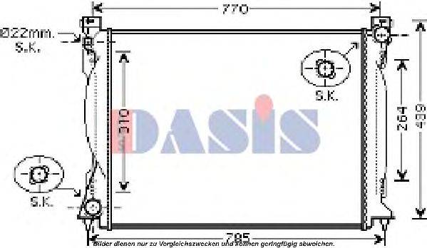 AKS DASIS 480052N Радіатор, охолодження двигуна