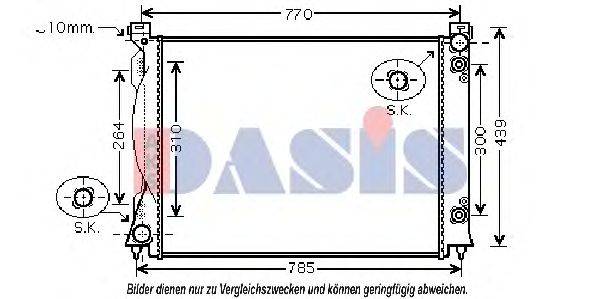 AKS DASIS 480063N Радіатор, охолодження двигуна