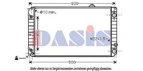 AKS DASIS 480240N Радіатор, охолодження двигуна