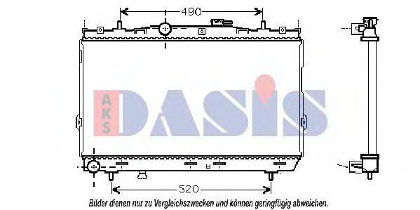 AKS DASIS 510025N Радіатор, охолодження двигуна