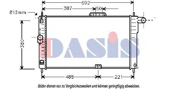 AKS DASIS 510030N Радіатор, охолодження двигуна