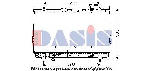 AKS DASIS 510034N Радіатор, охолодження двигуна