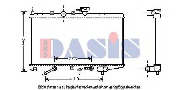 AKS DASIS 510048N Радіатор, охолодження двигуна