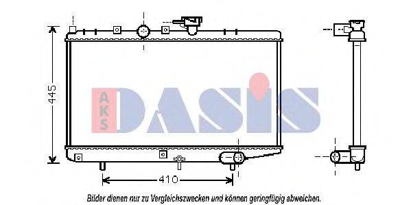 AKS DASIS 510054N Радіатор, охолодження двигуна