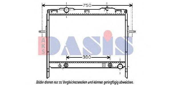 AKS DASIS 510061N Радіатор, охолодження двигуна