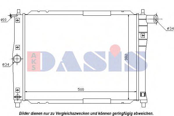 AKS DASIS 510065N Радіатор, охолодження двигуна