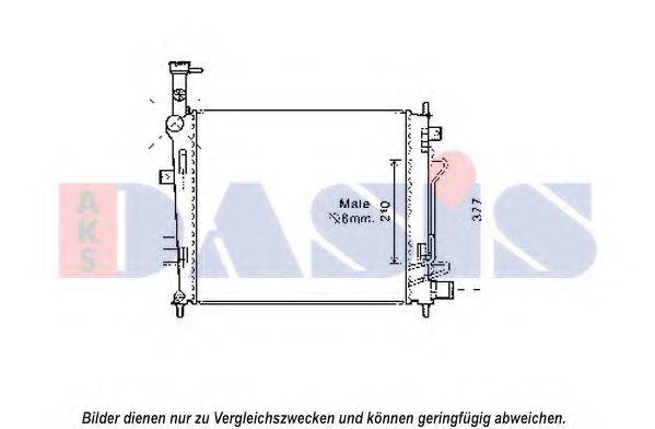 AKS DASIS 510163N Радіатор, охолодження двигуна