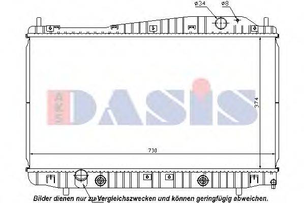 AKS DASIS 520084N Радіатор, охолодження двигуна