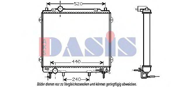 AKS DASIS 560045N Радіатор, охолодження двигуна