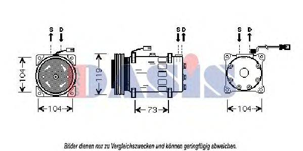 AKS DASIS 850475N Компресор, кондиціонер