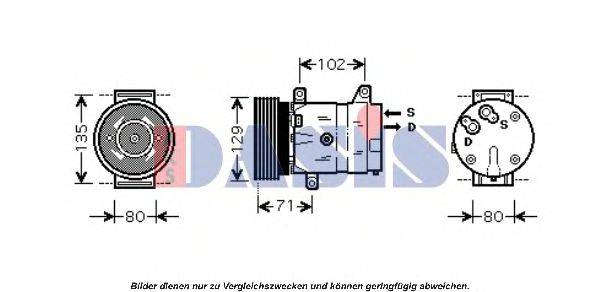 AKS DASIS 850755N Компресор, кондиціонер