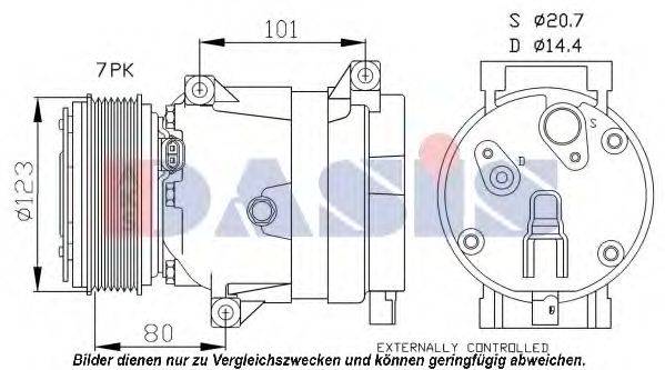 AKS DASIS 851573N Компресор, кондиціонер