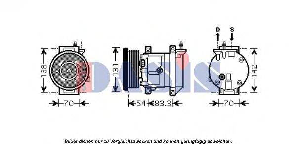 AKS DASIS 851675N Компресор, кондиціонер