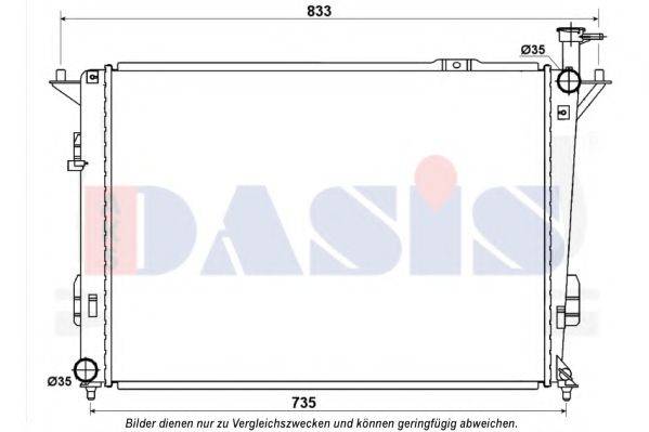 AKS DASIS 560094N Радіатор, охолодження двигуна