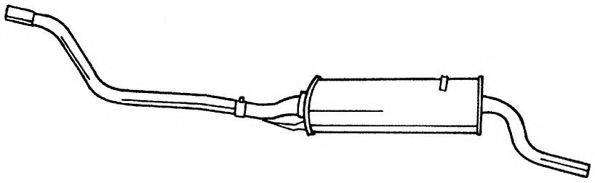 AKS DASIS SG60601 Глушник вихлопних газів кінцевий