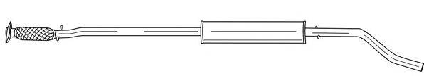 AKS DASIS SG12474 Середній глушник вихлопних газів