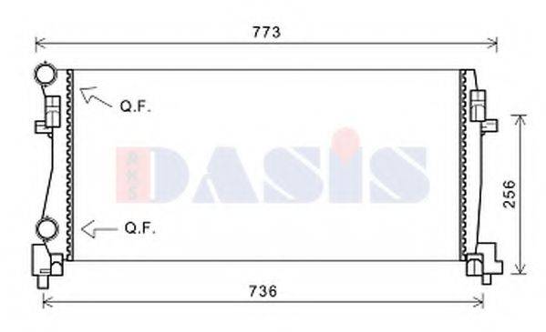 AKS DASIS 480091N Радіатор, охолодження двигуна