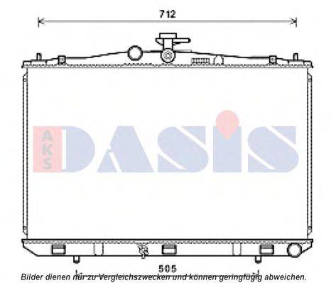 AKS DASIS 210254N Радіатор, охолодження двигуна