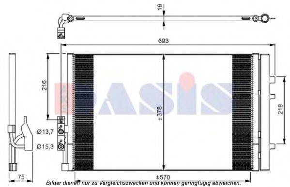 AKS DASIS 052026N Конденсатор, кондиціонер