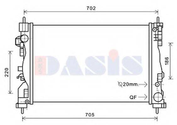 AKS DASIS 010031N Радіатор, охолодження двигуна