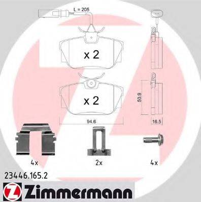 ZIMMERMANN 234461652 Комплект гальмівних колодок, дискове гальмо