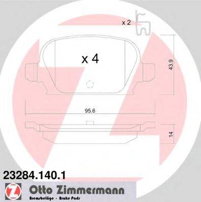 ZIMMERMANN 232841401 Комплект гальмівних колодок, дискове гальмо