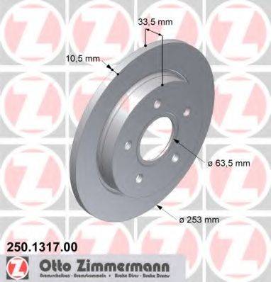 ZIMMERMANN 250131700 гальмівний диск