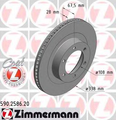 ZIMMERMANN 590258620 гальмівний диск