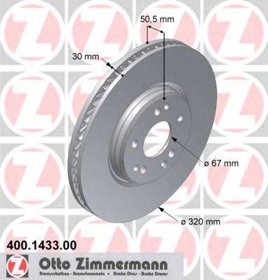 ZIMMERMANN 400143300 гальмівний диск