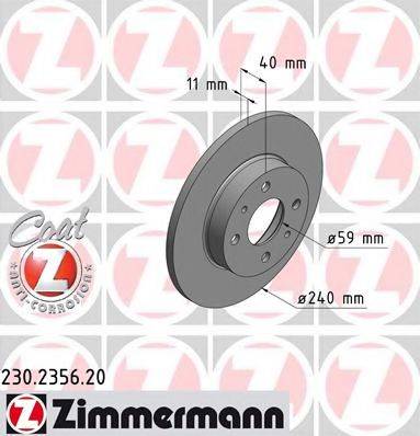 ZIMMERMANN 230235620 гальмівний диск