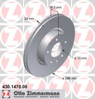 ZIMMERMANN 430147000 гальмівний диск