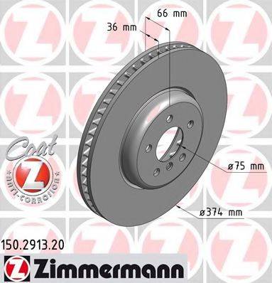 ZIMMERMANN 150291320 гальмівний диск