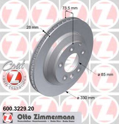 ZIMMERMANN 600322920 гальмівний диск