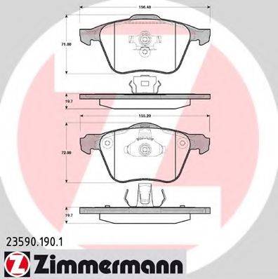 ZIMMERMANN 235901901 Комплект гальмівних колодок, дискове гальмо