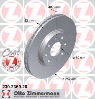 ZIMMERMANN 230236920 гальмівний диск