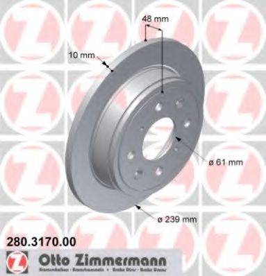 ZIMMERMANN 280317000 гальмівний диск