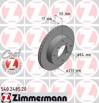 ZIMMERMANN 540248520 гальмівний диск