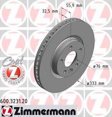 ZIMMERMANN 600323120 гальмівний диск