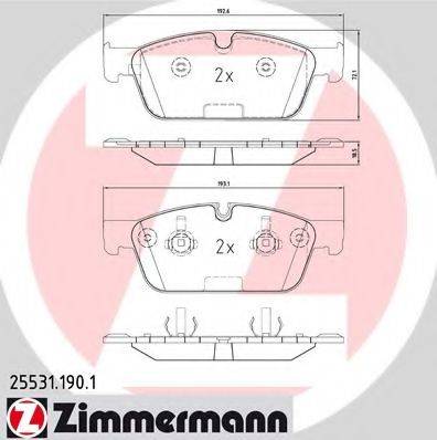 ZIMMERMANN 255311901 Комплект гальмівних колодок, дискове гальмо